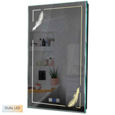 Specchio LED Verticale | Pulsanti touch | Funzione anti-appannamento | Temperatura di colore regolabile - Reyze Serie Good Vibes Modello 2